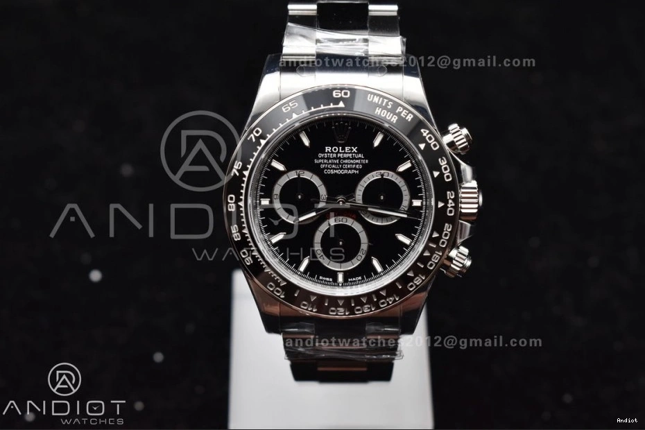 SBF 1:1 Factory VS Steel 126500 Black Rolex Daytona Movement 1051 904L SL4801 SunProtective Dial in 0810